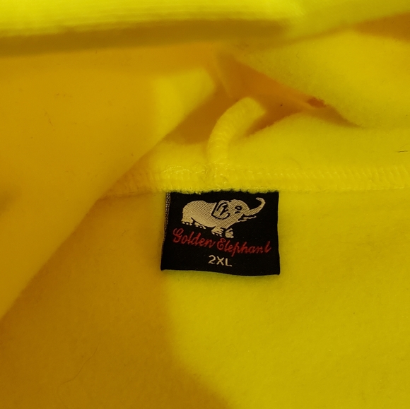 Neon Yellow Workers Zip-Up Hoodie - Picture 3 of 3